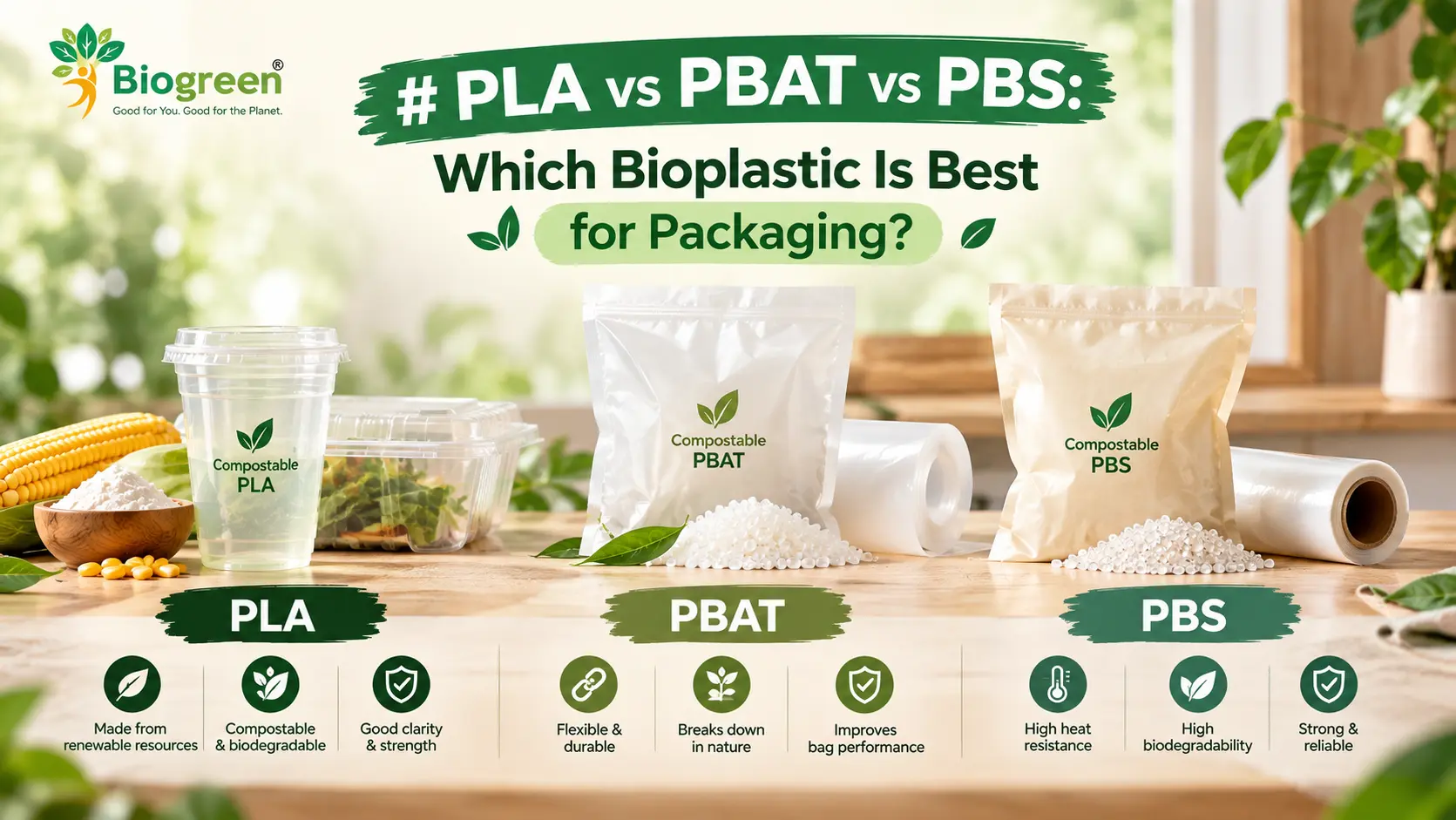 PLA vs PBAT vs PBS